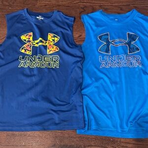 Under Armour Kids' Navy and Blue Tank Tops